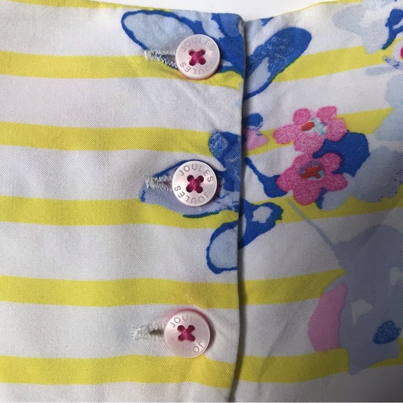 Joules Yellow, white and Pink Floral Dress, Size 6y. - Picture 6 of 10